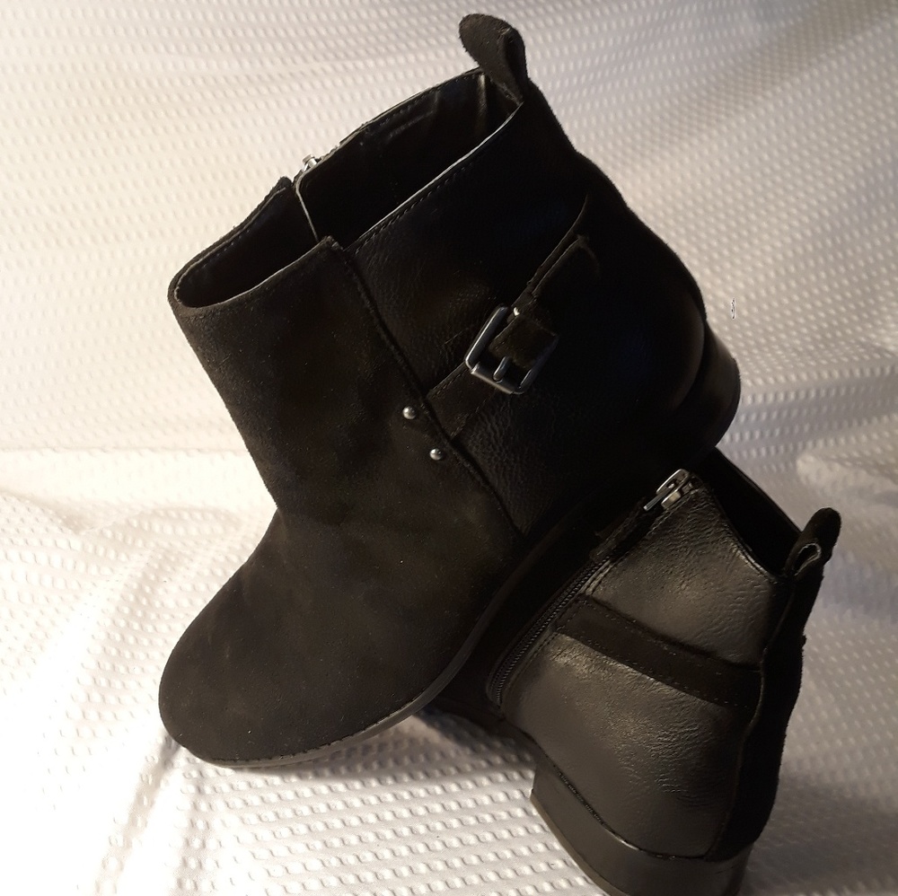 F SARTO VEGAN FRIENDLY LTHR/SUEDE BOOTIES-SZ 6M - Picture 6 of 8